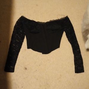 Black Lace Corset Top